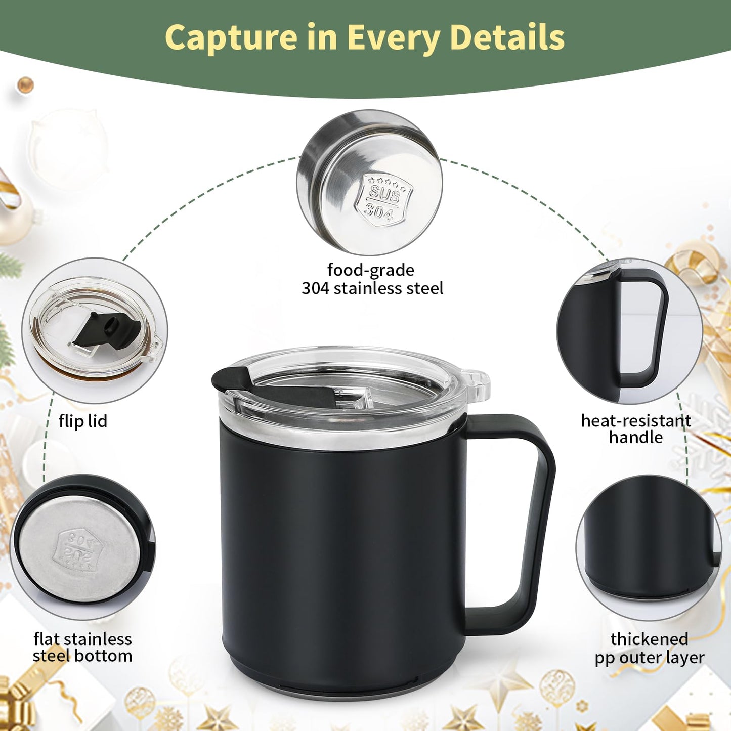 VOBAGA Mug Warmer with 15oz Mug Set, Smart Coffee Mug Warmer for Desk with 5 Temp Settings & 2-12H Auto Shut Off, Coffee Warmer for Candles, Coffee, Cocoa, Milk, Best Coffee Gifts for Men Women