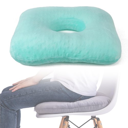 Hshbxd Donut Pillow for Tailbone Pain Relief, Wheelchair Cushion for Hemorrhoids and Bed Sores, Pregnancy, Donut Pillow Suitable for Office, Long Travel, Car and Home Sofa (Lake Blue)