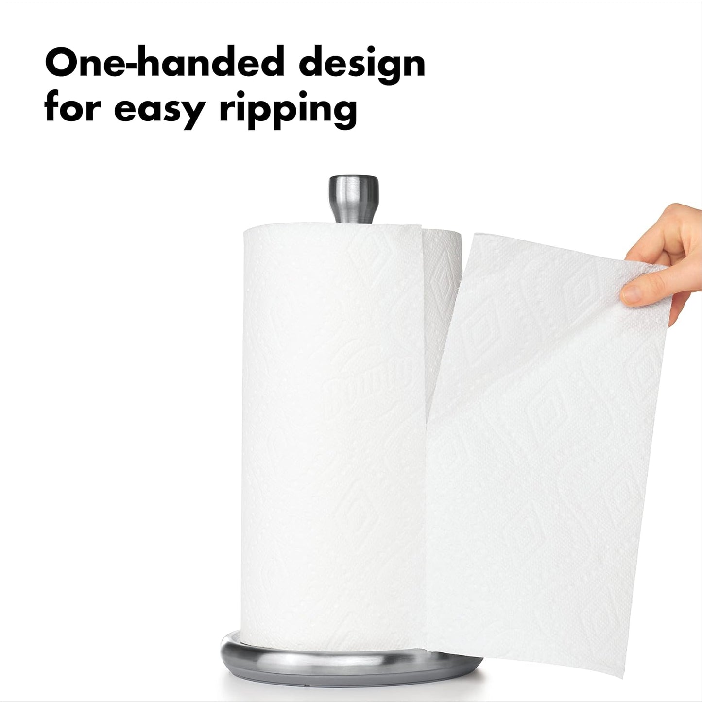 OXO Good Grips Paper Towel Holder - Steady Design for Countertop Use | Sleek and Durable