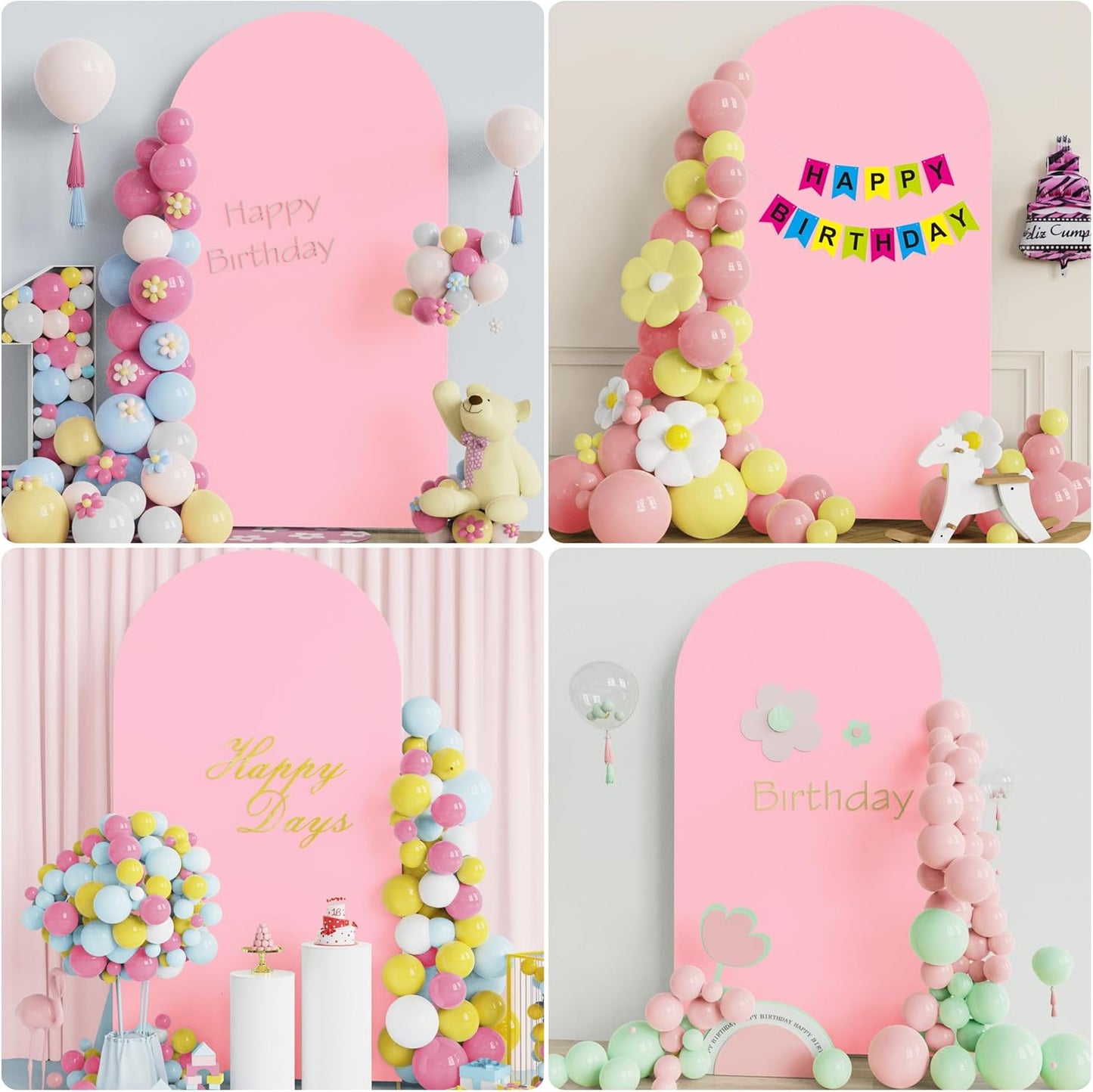 Wokceer Wedding Arch Backdrop Stand - 7.2 FT Metal Arch with Cover for Events & Ceremonies