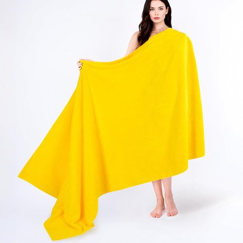 Cotton Paradise 100% Cotton Oversized Bath Sheet - Extra Large 40x80 Yellow Turkish Towel