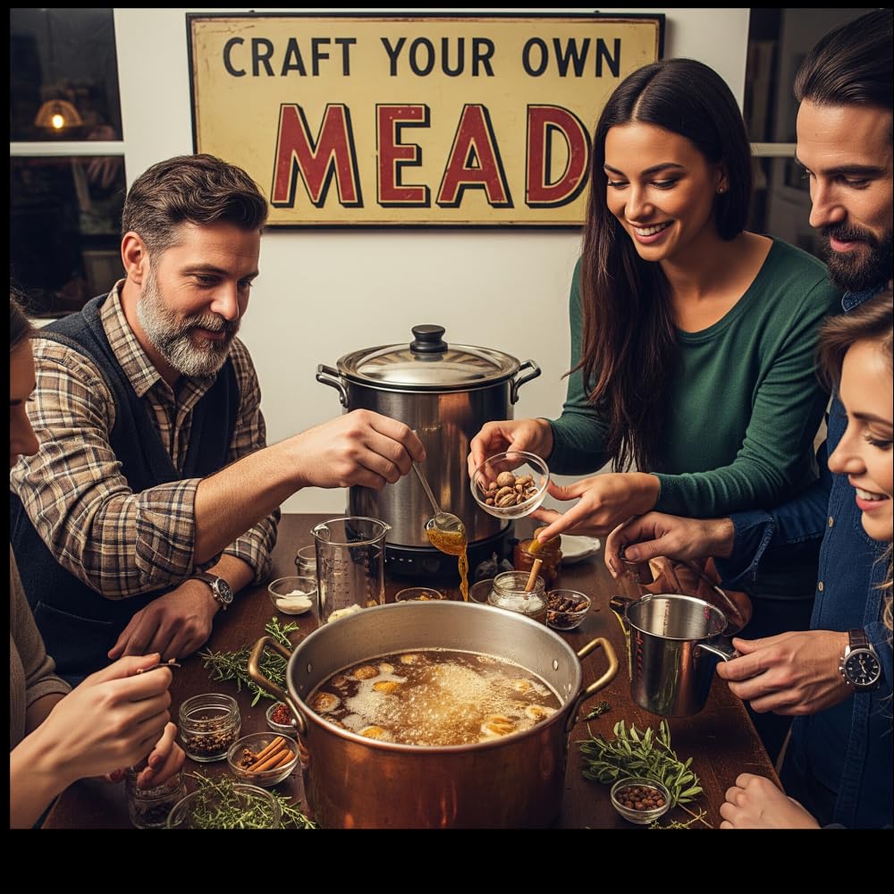15 Pcs Standard Mead Making Kit - Reusable Make Your Own Mead Kit - Yields 1 Gallon of Mead | Beer Wine Fruit Wine Kombucha Compatibility
