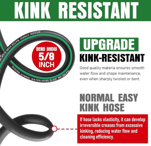 **Heavy Duty Garden Hose - 25ft Non-Expandable Flexible Water Hose | Kink Resistant & Lightweight**