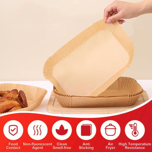 Air Fryer Liners for Ninja, Airfryer Liners Disposable for Ninja Dual DZ201/DZ401/DZ550/SL401, Air Fryer Paper Liners for Bella 4Qt and CHEFMAN 6 Quart Dual Basket, Air Fryer Parchment Paper Liners