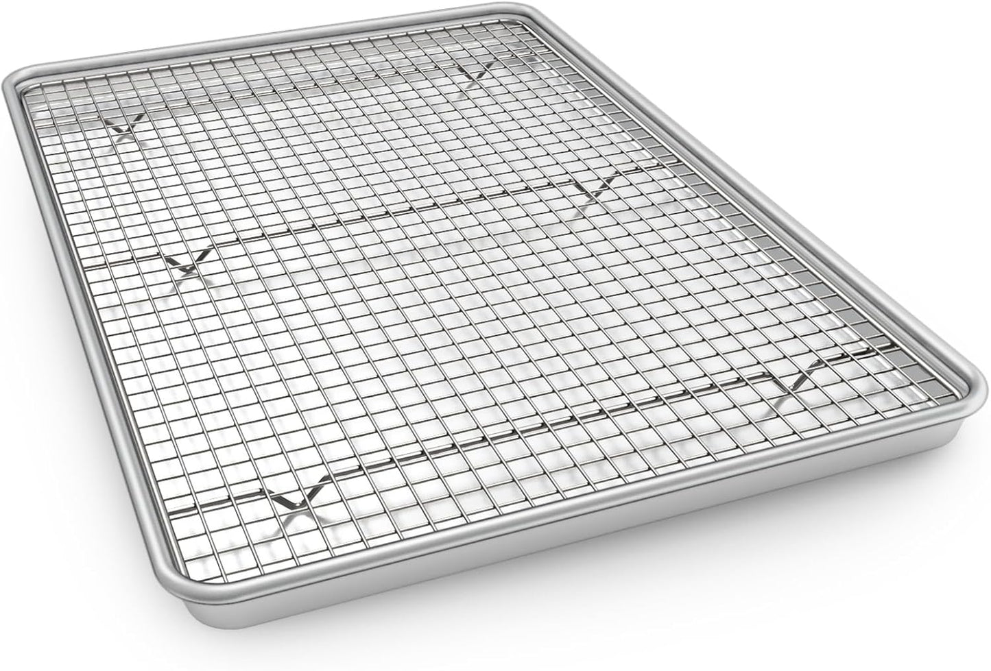 Skiennix 24 Inch Baking Sheet Set - Extra Large Natural Aluminum Cookie Trays | Nonstick & Warp Resistant