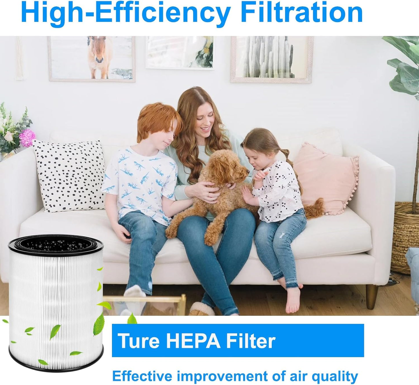 1Pack True HEPA Replacement Filter-Compatible with Aerus Lux Guardian Angel Air Cleaner Purifier Filter,for Angel Air Replacement Filter Parts Coding Part#GA99
