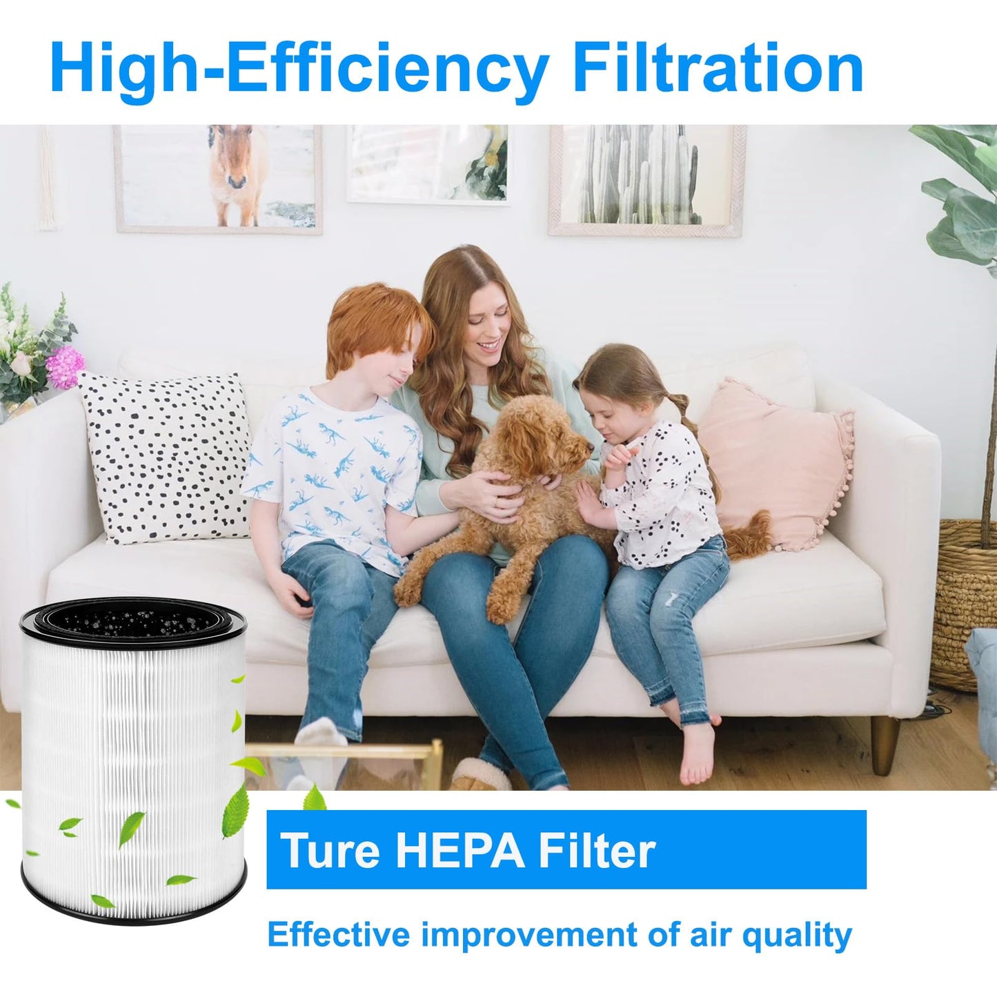 Vanbolt 1Pack True HEPA Replacement Filter-Compatible with Aerus Lux Guardian Angel Air Cleaner Purifier Filter,for Angel Air Replacement Filter Parts Coding Part#GA99