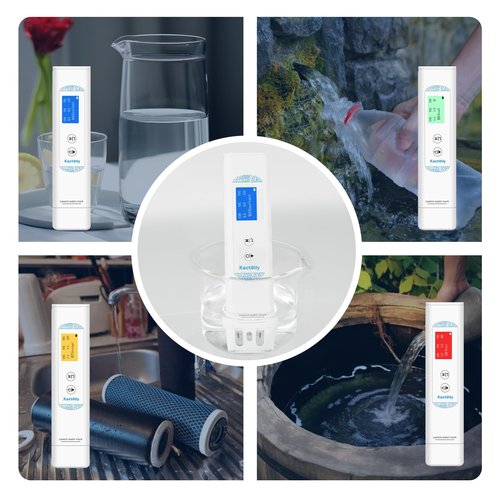 6 in 1 Digital Water Tester for Drinking Water, Portable Water Quality Tester for TOC, COD, EC, UV275, Temp, TDS Meter Digital Water Tester for Well, Tap, Outdoor Water
