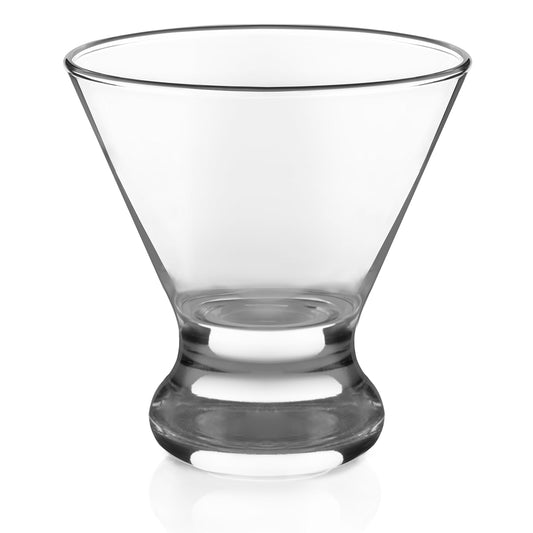 Libbey Cosmopolitan Stemless Martini Glasses Set Of 12, Dishwasher Safe Holiday Martini Glass, Lightweight Cocktail Glass Set for Wedding Party