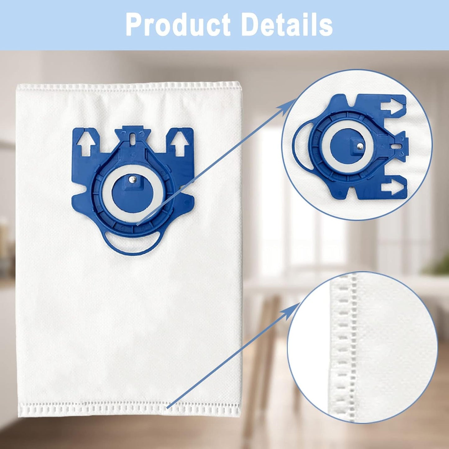 Miele AirClean 3D GN Vacuum Cleaner Bags - 16 Pack with 4 Motor Protection & AirClean Filters | Compatible with Classic C1, Complete C1-C3, S2-S8 Series