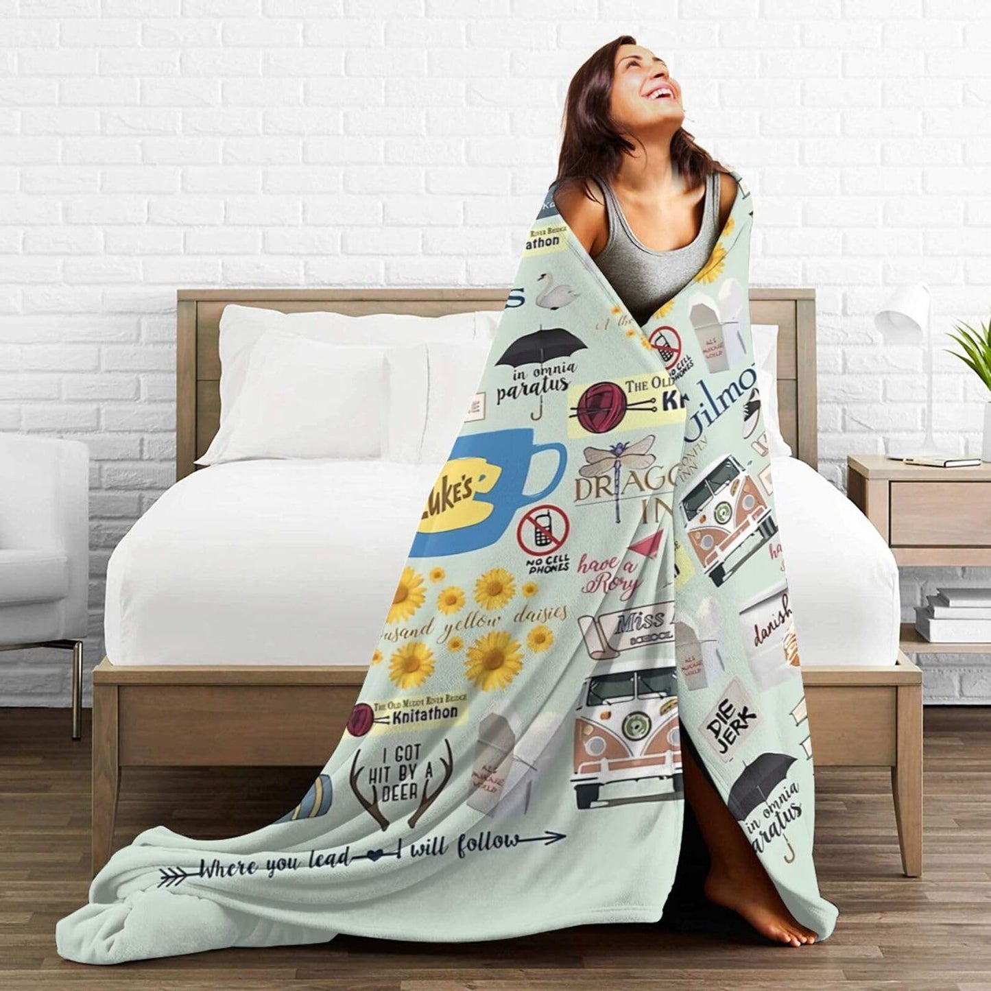 VIFUSAYA Girls Super Soft Microfleece Blanket Lightweight Cozy,for Beds/Sofa/Couch/Picnic/Camping/Travel Blanket 80"X60"