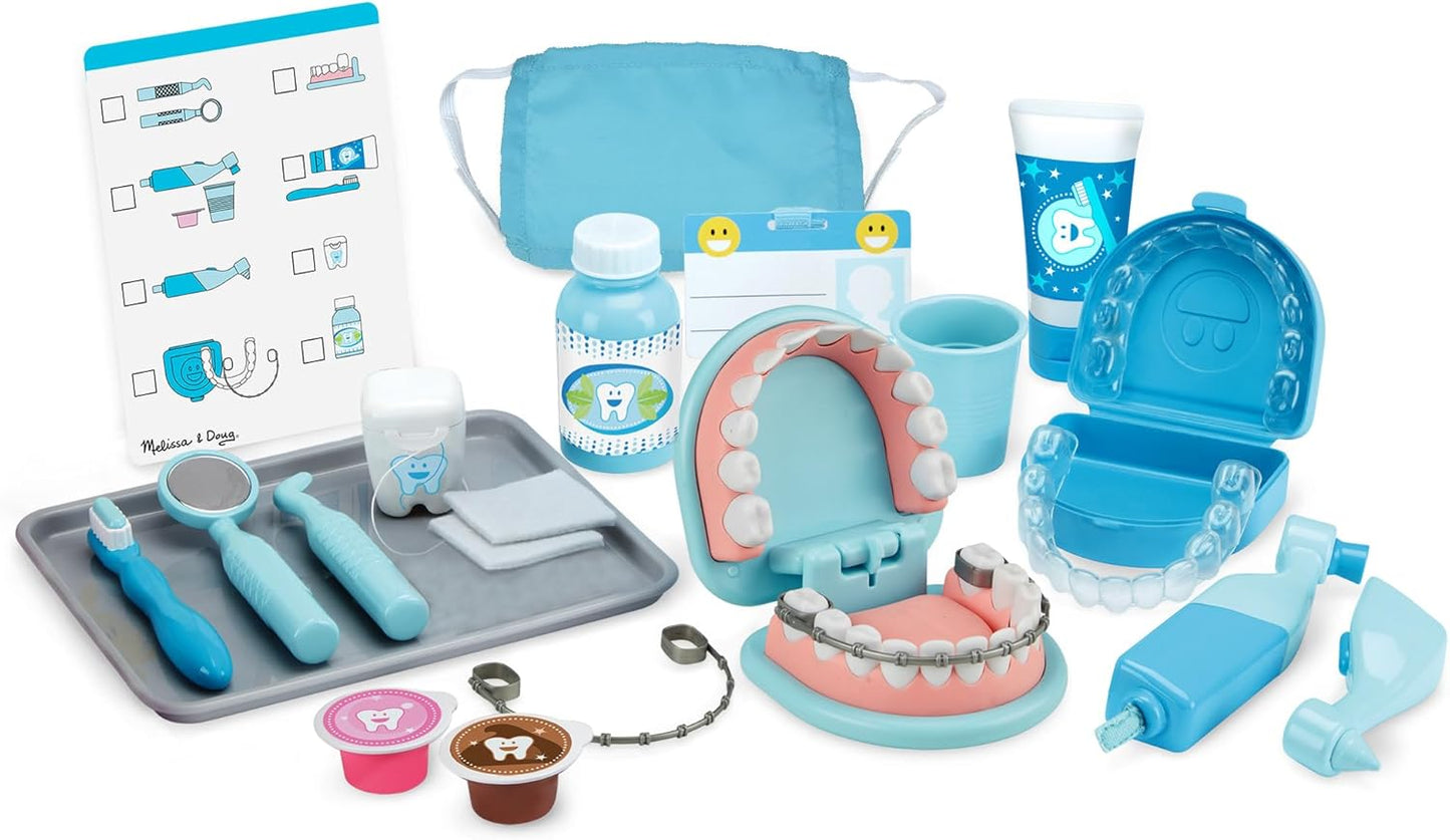 Melissa & Doug Dentist Play Set - 25-Piece Super Smile Kit with Oversized Teeth & Tools for Kids 3+