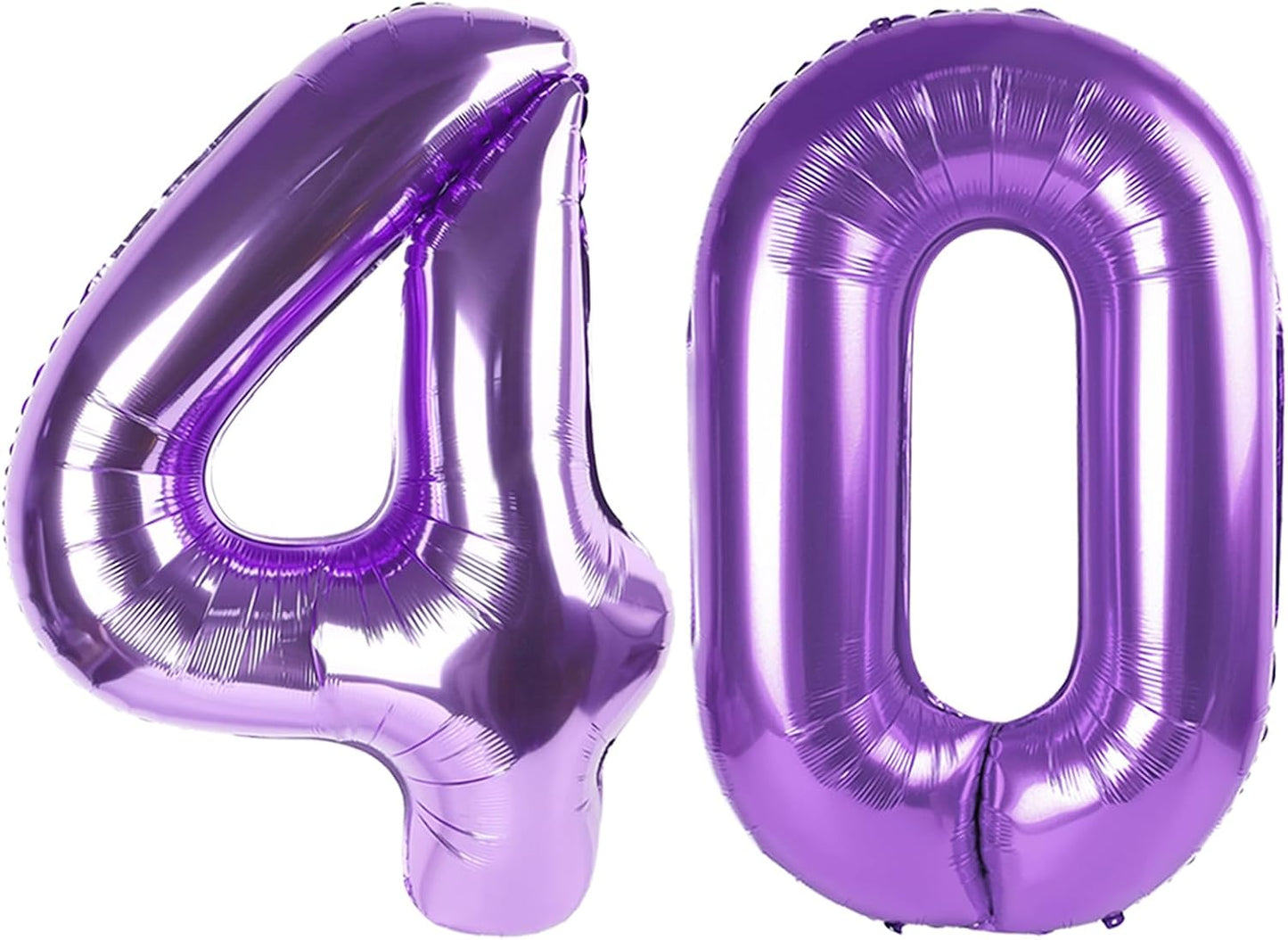 Skiennix 40 Inch Purple Number Balloon - Glamorous 40th Birthday Party Decoration for Men & Women