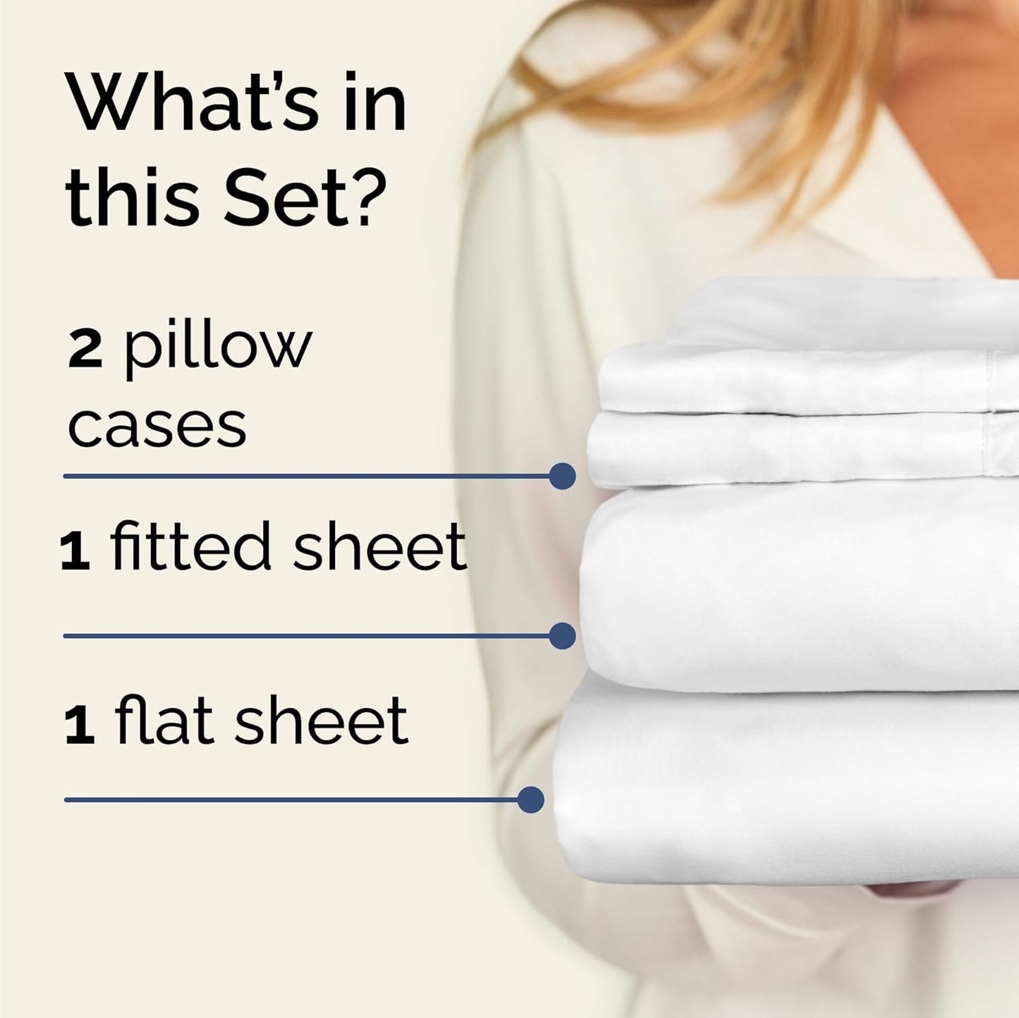 Skiennix Twin 4-Piece Sheet Set - Comfy, Breathable Cooling Luxury Bedding - White, Deep Pockets, Wrinkle-Free