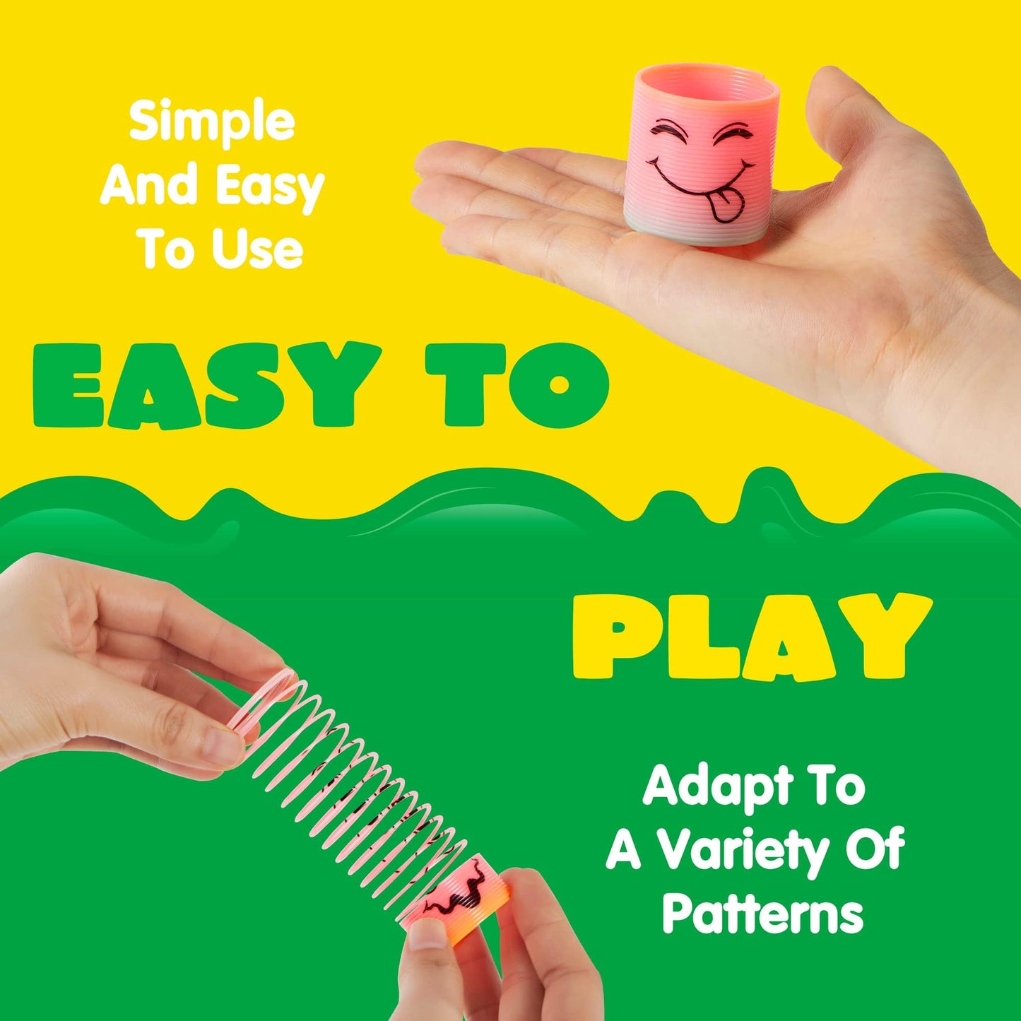 JOYIN 240 Pcs Spring Rainbow Party Favor, Mini Plastic Coil Spring Toy, Fidget Stress Coil Mini Springs Bulk Toys for Carnival Prize Birthday, Classroom Goodie Bag Stuffers
