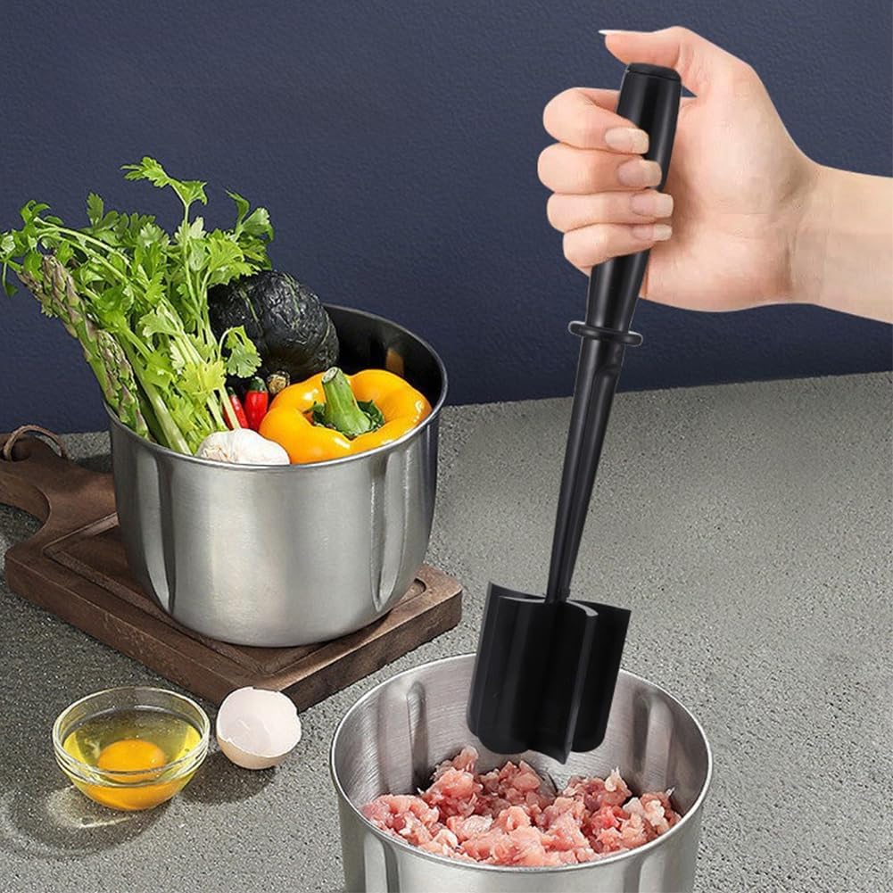 Skiennix Meat Chopper - 6Pcs Heat Resistant Hamburger Grinder & Non-Stick Mix Tool | Ideal for Ground Beef & Potatoes