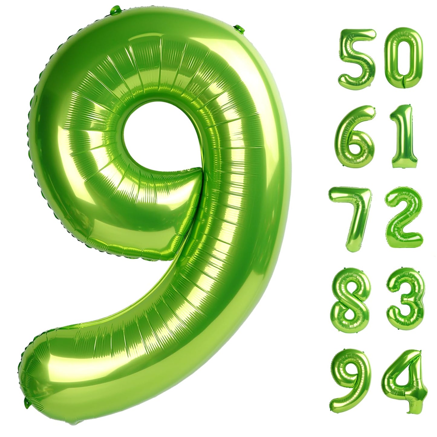 Light Green 9 Balloon, Number Balloons 40 Inch, 9th Giant Birthday Decorations for Girls, 19th 29th Party Decorations Supplies, Number 9 Balloon