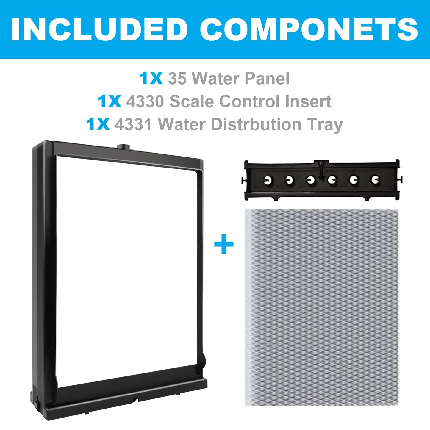 Aulpq Humidifier Maintenance Kit 4839 Fits for Aprilaire No.35 Water Panel Humidifier Replacement Filter，Fits for Aprilaire Whole Home Humidifier Models: 600, 600A, 600M
