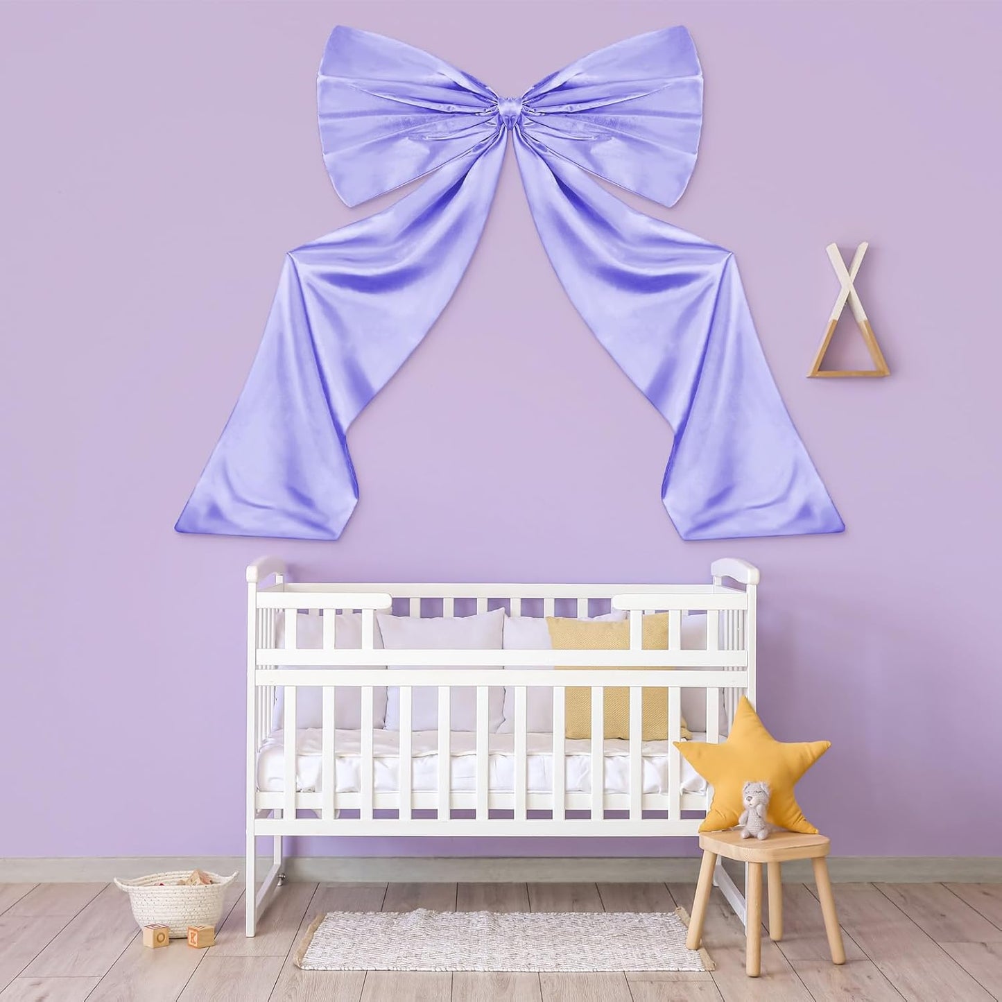 Wavwavw Bow Decor - Large Lavender Purple Bow for Room & Birthday Party Backdrop | 24 x 36 Inches
