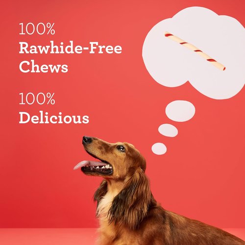 DreamBone Twist Sticks - Rawhide-Free Dog Chews Made with Real Vegetables & Chicken | 50 Count