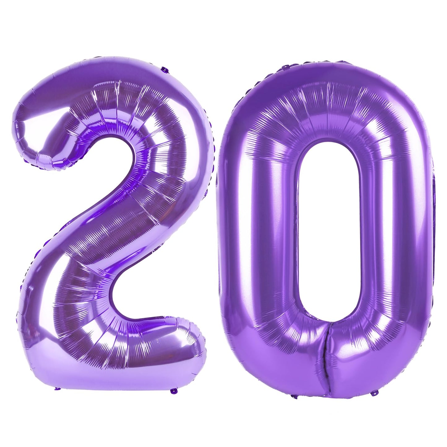 Purple Number 20 Balloon 40 inch, 20 Number Balloons, 20th Purple Birthday Decorations, 20 Year Old Girls Boys Party Supplies