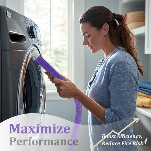 Fullclean Dryer Vent Lint Vacuum Attachments Hose for Dyson Gen5 V15 V15s V12 V11 V10 V9 V8 V7 Detect Absolute Cyclone Outsize Slim Nozzle Crevice Flexible Lint Removal Tool Dryer Vent Cleaner Kit