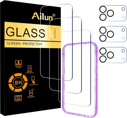 Ailun 3 Pack Screen Protector for iPhone 17 Pro Max - Camera Lens Protectors Included | Case Friendly & Dynamic Island Compatible