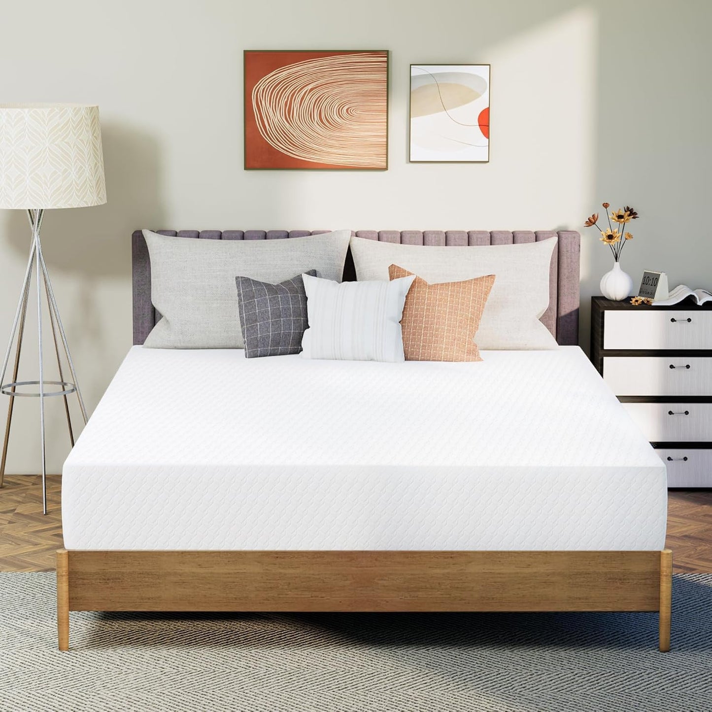 Neo Sleep 8-Inch Queen Cooling Gel Memory Foam Mattress - Medium Firm, CertiPUR-US Certified, Enhanced Pressure Relief, Removable Soft Cover