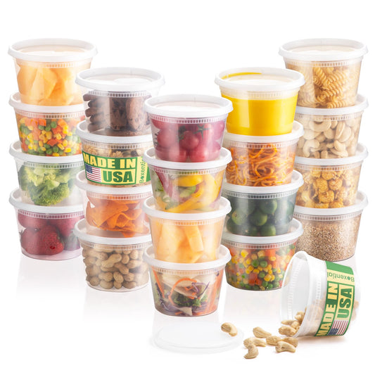 Boxential 16 oz Deli Containers with Lids [36 Set] – BPA-Free Plastic Food Containers, Freezer & Microwave Safe, Stackable Meal Prep & Soup Storage Containers, Ideal for Takeout & Kitchen Use