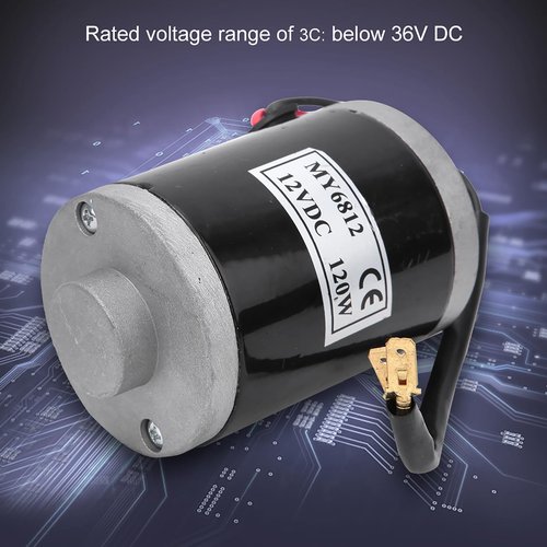 Brush Motor 12V Headerbs MY6812 Underwater 120W High Speed Small with Belt Pulley for Electric Scooter
