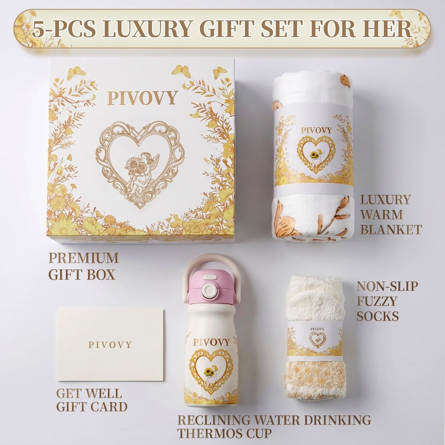 Get Well Gifts for Women New Mom Care Package, Care Package After Surgery Sympathy Gift Self Care Basket, Surgery Recovery Gift Feel Better Gifts for Women
