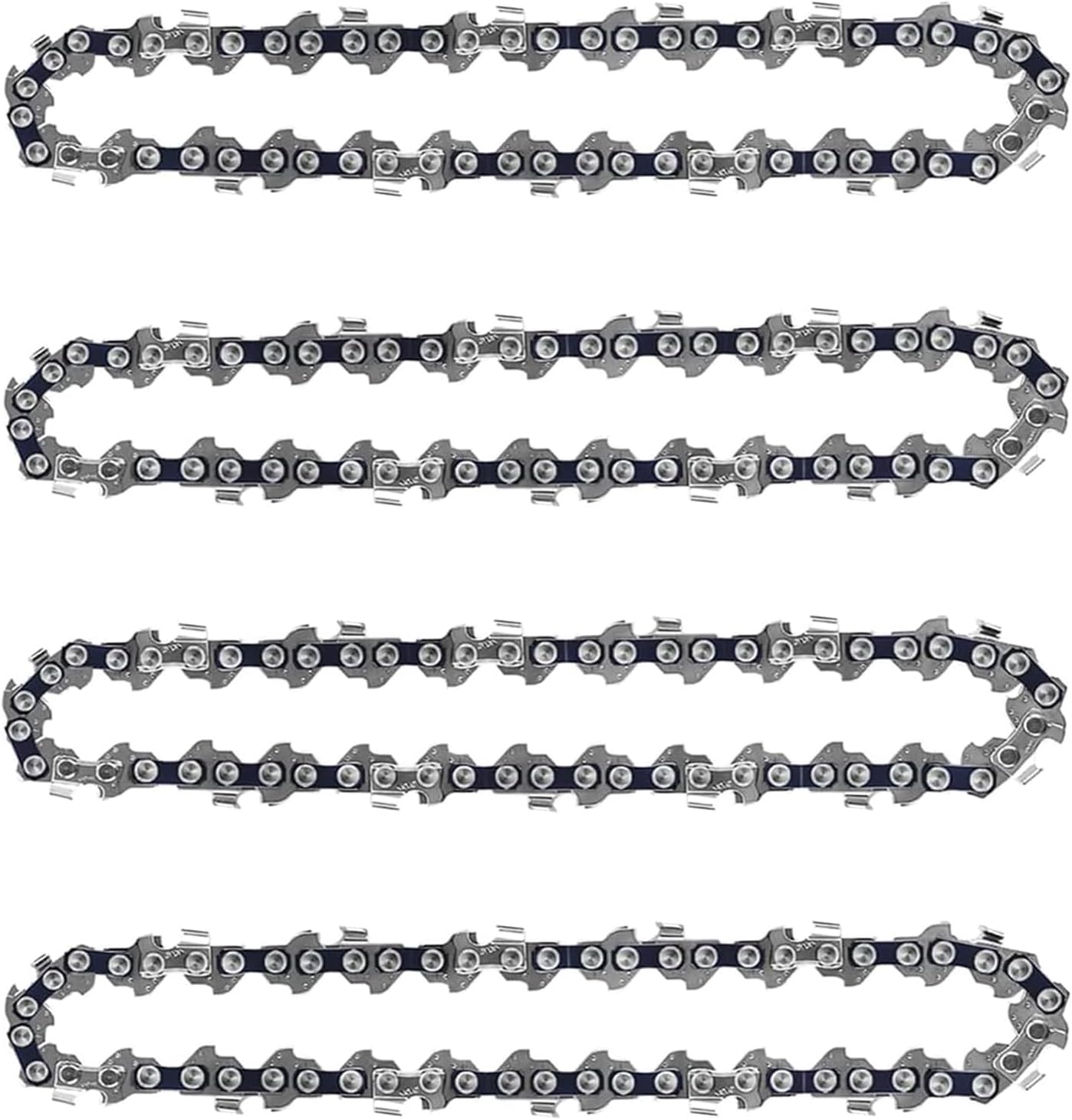 Skiennix 8-Inch Chainsaw Chain - 4 Pack, 0.050" Gauge, 3/8" LP Pitch, 33 Drive Links | Compatible with Sun Joe, Greenworks, and More