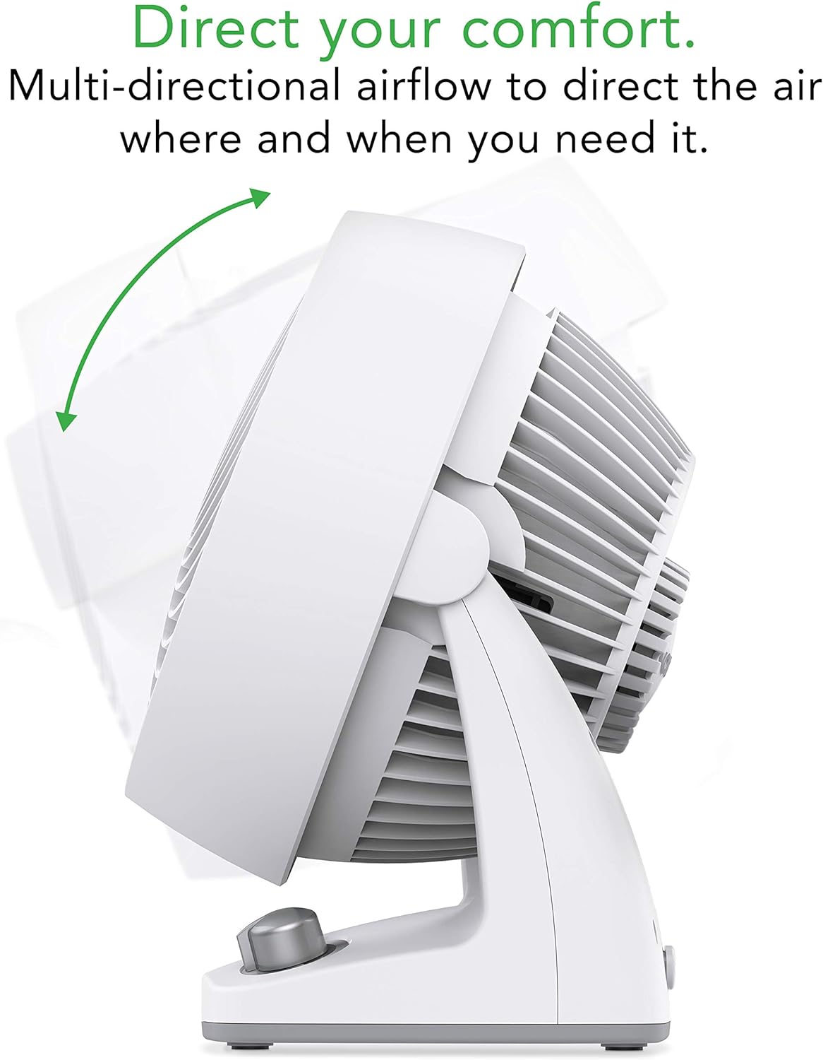 Vornado 133DC Compact Air Circulator - Energy Smart Design with Variable Speed & Quiet Operation | White
