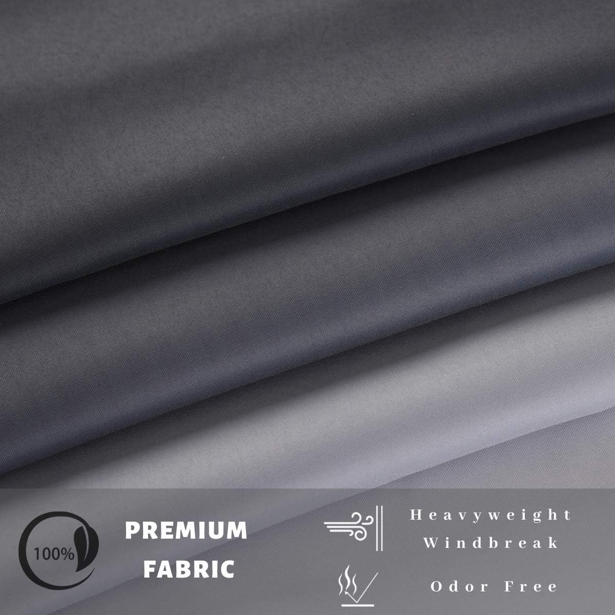 Regine Switzerland Hook-Free Fabric Shower Curtain - Hotel Quality, 71” W x 74” L, Gradient Grey