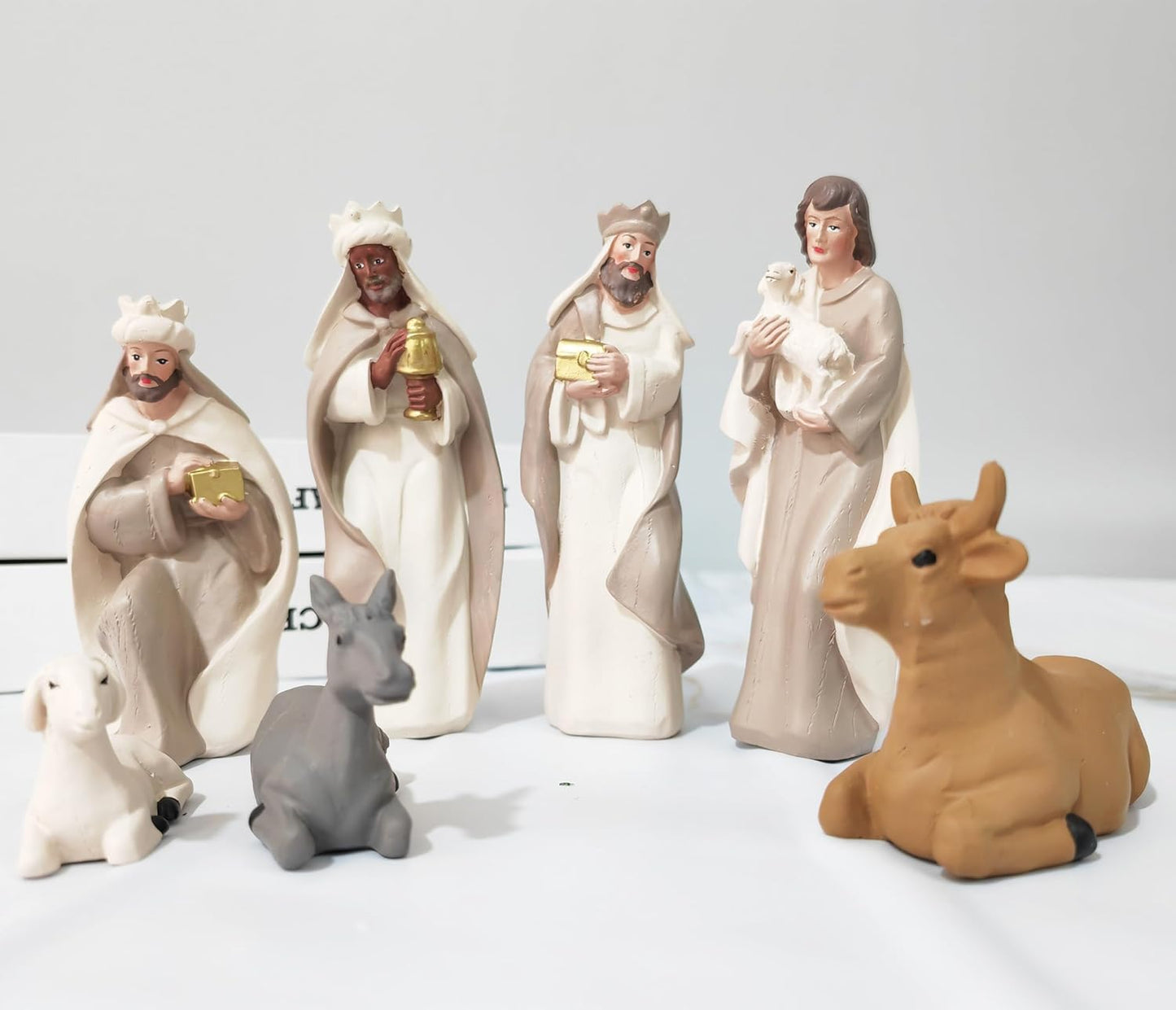 Miniature Holy Family Nativity Figurine - 2.56 Inch Tabletop Christmas Decoration