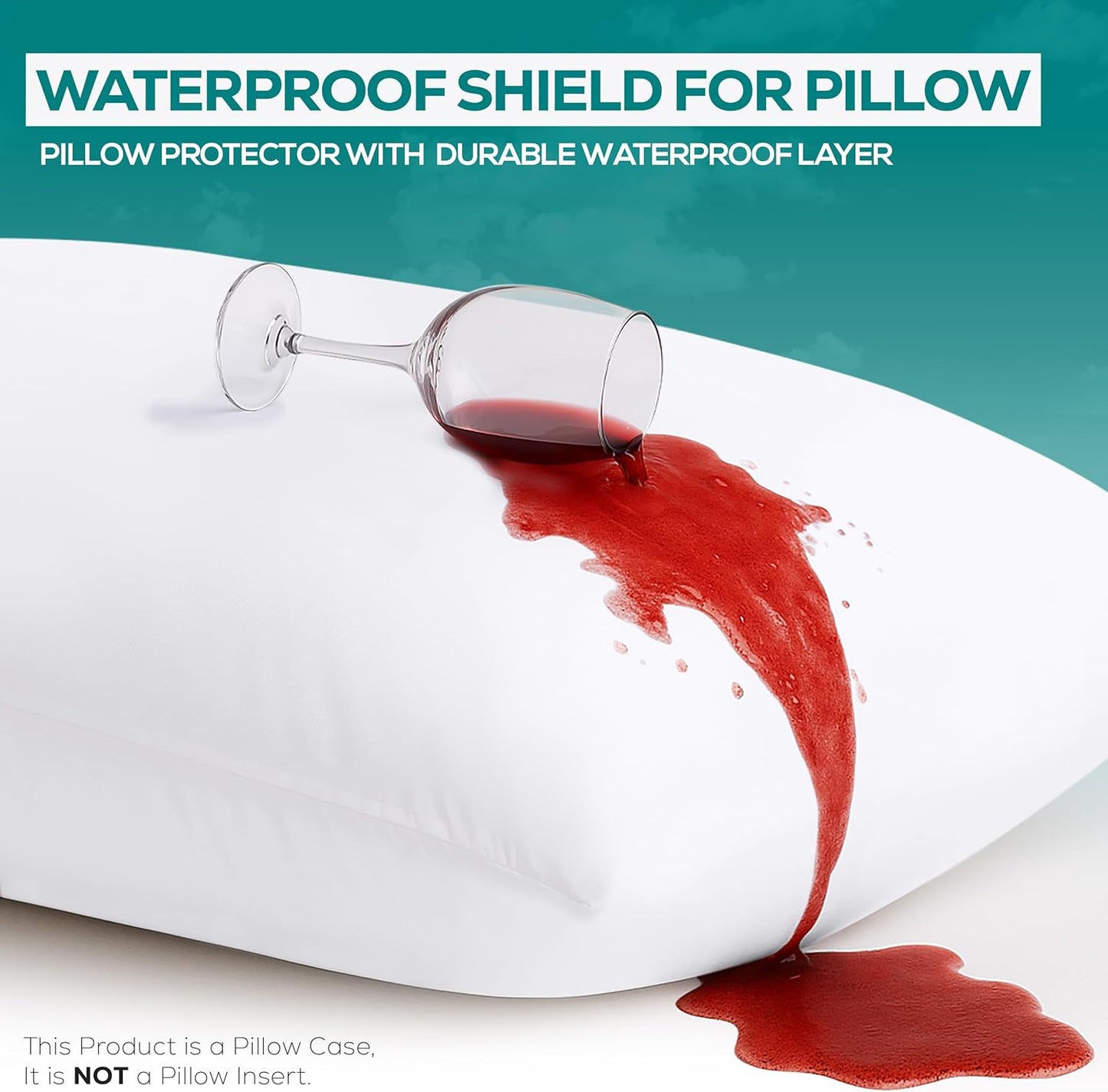 Utopia Bedding Pillow Protectors - Set of 4 Zippered Standard Size, Waterproof & Dust Mite Proof (White)