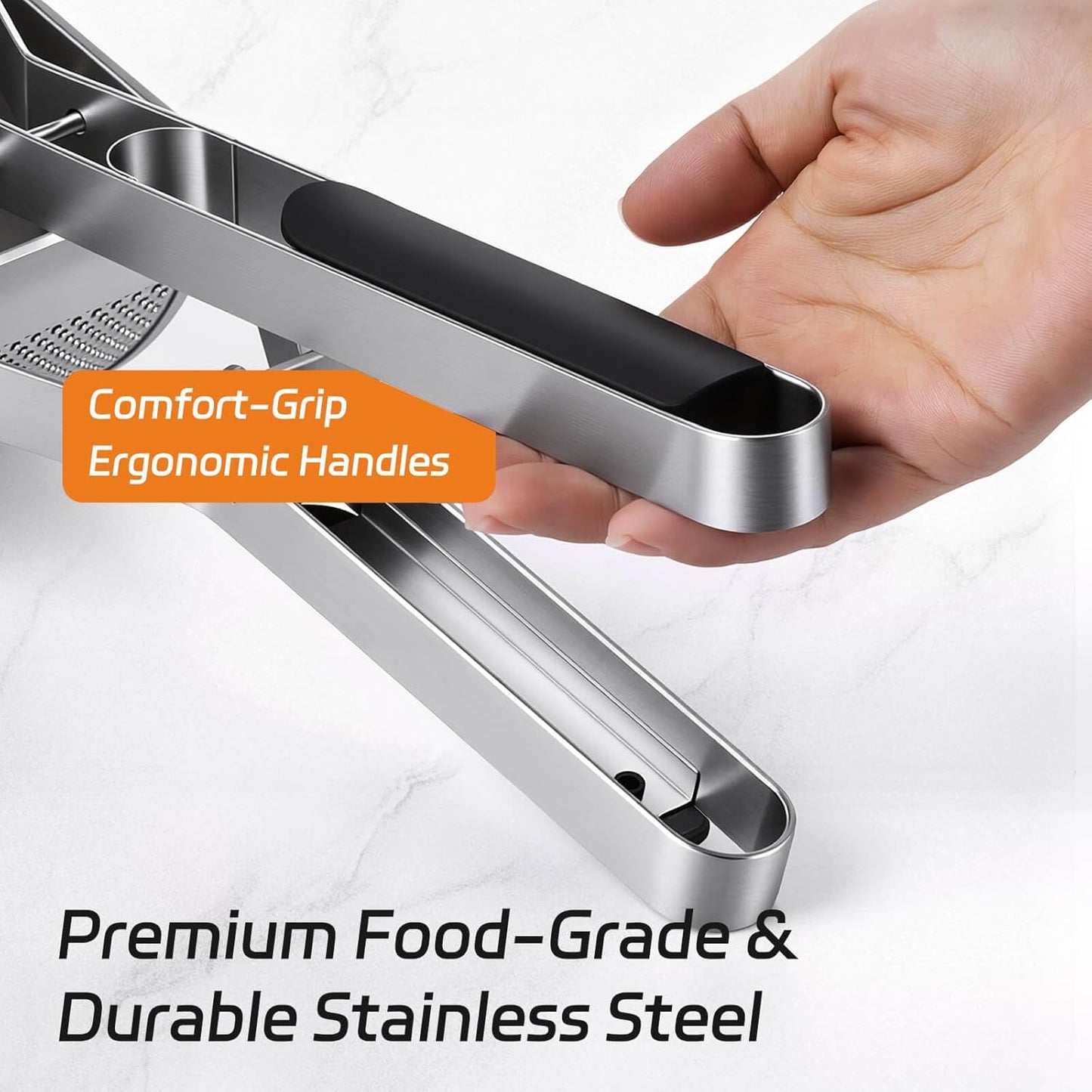 SPEENSUN Potato Ricer - Heavy Duty Stainless Steel Masher for Fluffy Mashed Potatoes | Dishwasher Safe with Comfort-Grip Handle