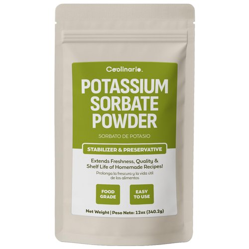 Coolinario Potassium Sorbate (12 Oz) Food Grade Preservative for Wine Stabilization, Homemade Jams, Baked Goods, Cheese Making & Dried Snacks | Extends Freshness & Shelf Life | Easy to Use