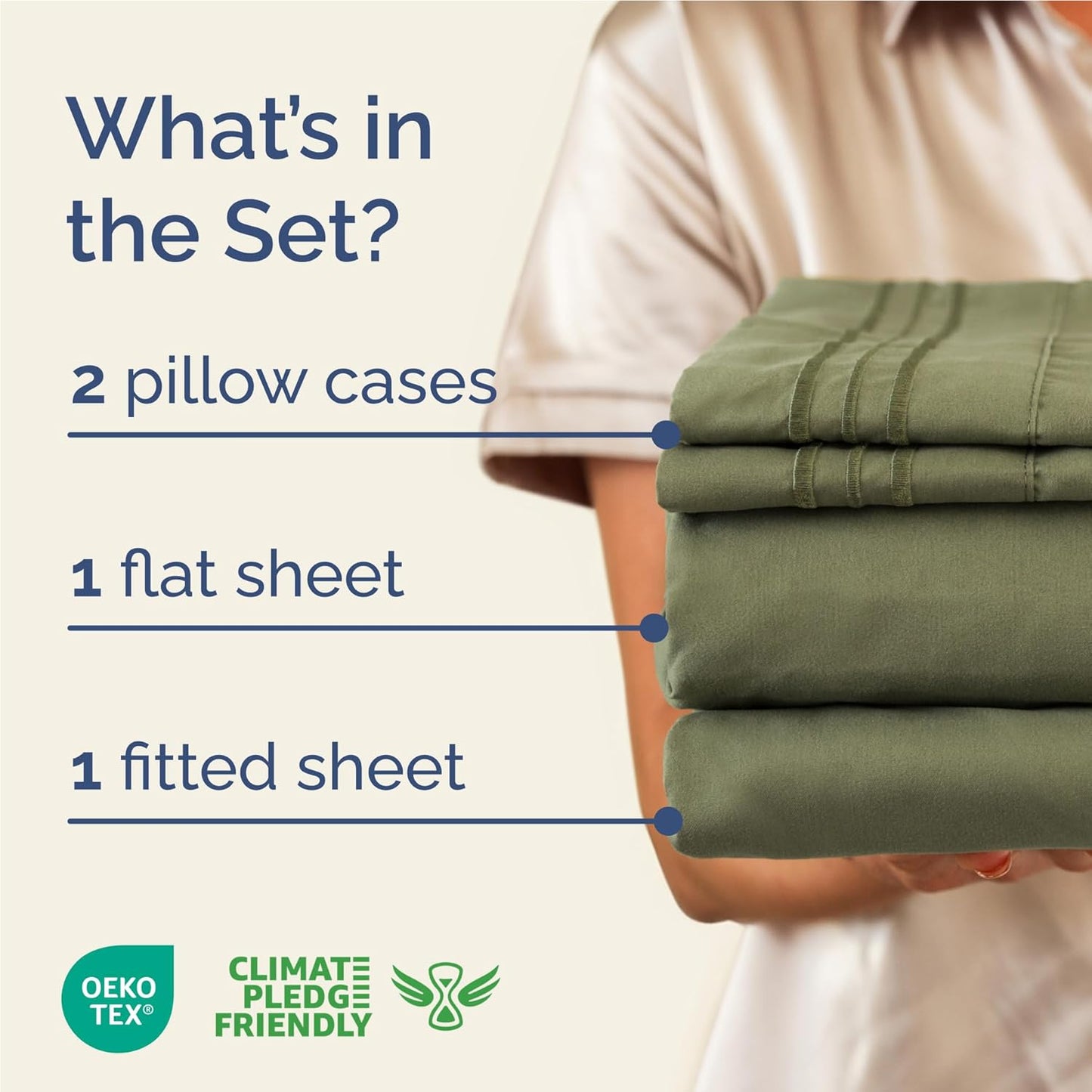 Skiennix Full Size 4-Piece Sheet Set - Comfy, Breathable & Cooling Hotel Luxury Bedding - Deep Pockets, Soft & Wrinkle-Free - Sage Green