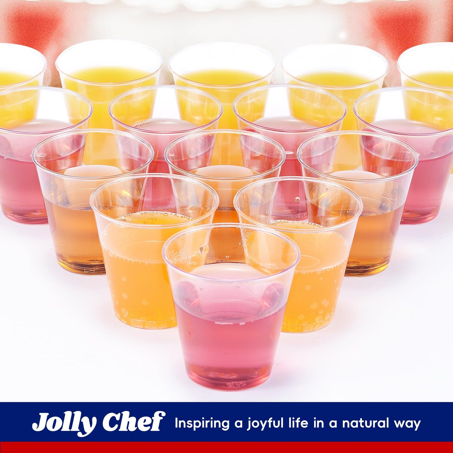 JOLLY CHEF 500 Shot Glasses 2 oz Disposable Cups 2 Ounce Plastic Shot Cups Ideal for Halloween, Thanksgiving, Christmas Party