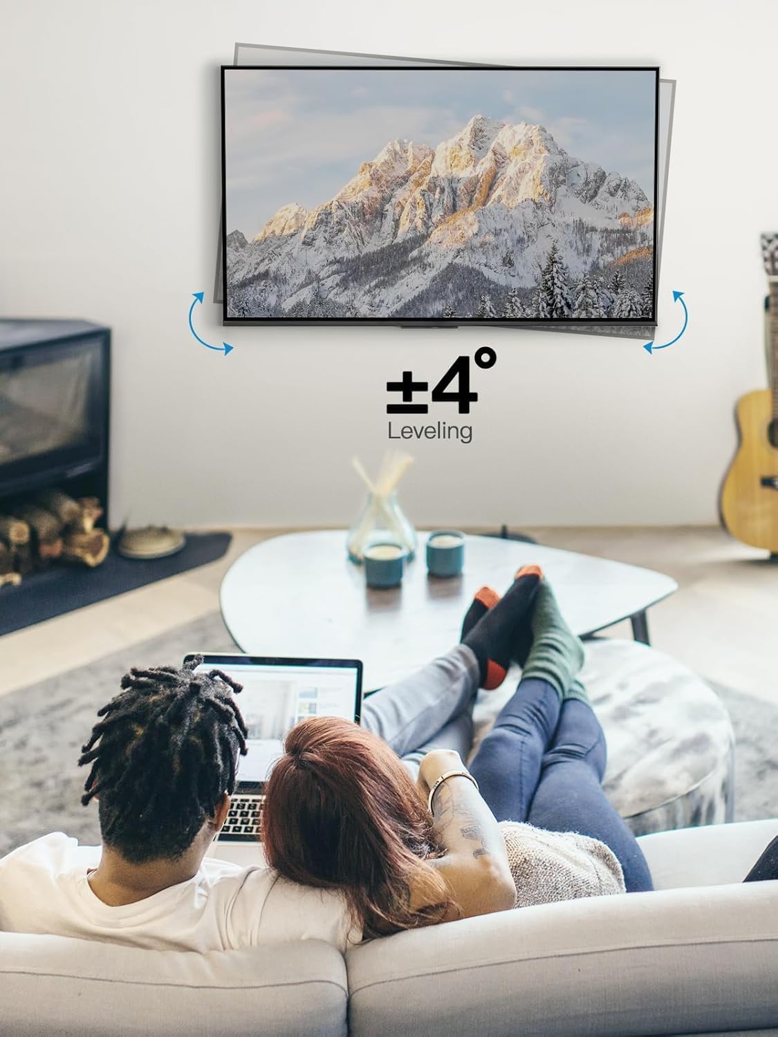 Pipishell Full Motion TV Wall Mount - Articulating Arms for 26-65 Inch TVs | Supports Up to 77 lbs