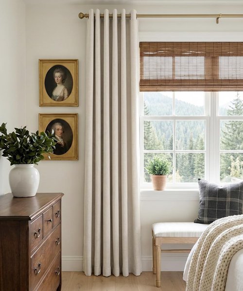 100% Blackout Shield Blackout Curtains - Beige Thermal Insulated Drapes for Bedroom & Living Room | 50" W x 84" L, 2 Panels