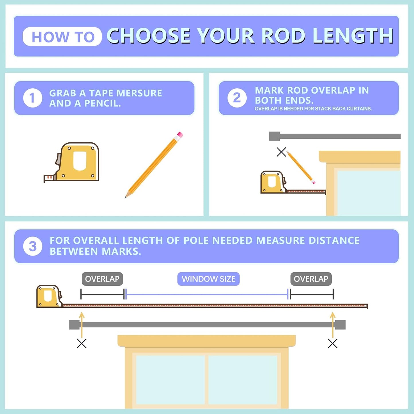 Byondeth Curtain Rods - Adjustable 16 to 200 Inches | 1 Inch Diameter with Elegant Aluminium Finials in Warm Gold