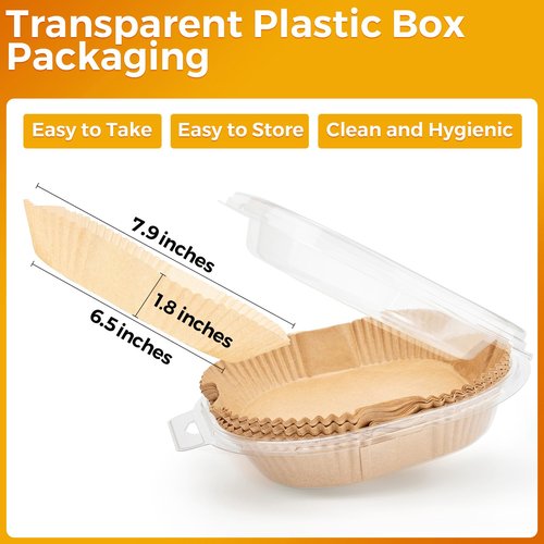 Air Fryer Paper Liners: 250Pcs Parchment Paper Sheets, Air Fryer Liner Disposable, Oilproof Waterproof Airfryer Basket Liner Square (6.5inch)