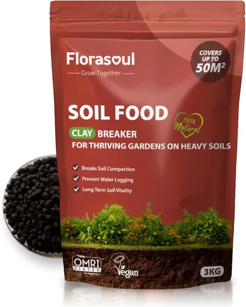Florasoul® Clay Breaker Soil Amendment - Revitalize Heavy Clay & Compacted Soil (6.6 lbs) | Plant-Based Formula Enhances Drainage & Aeration