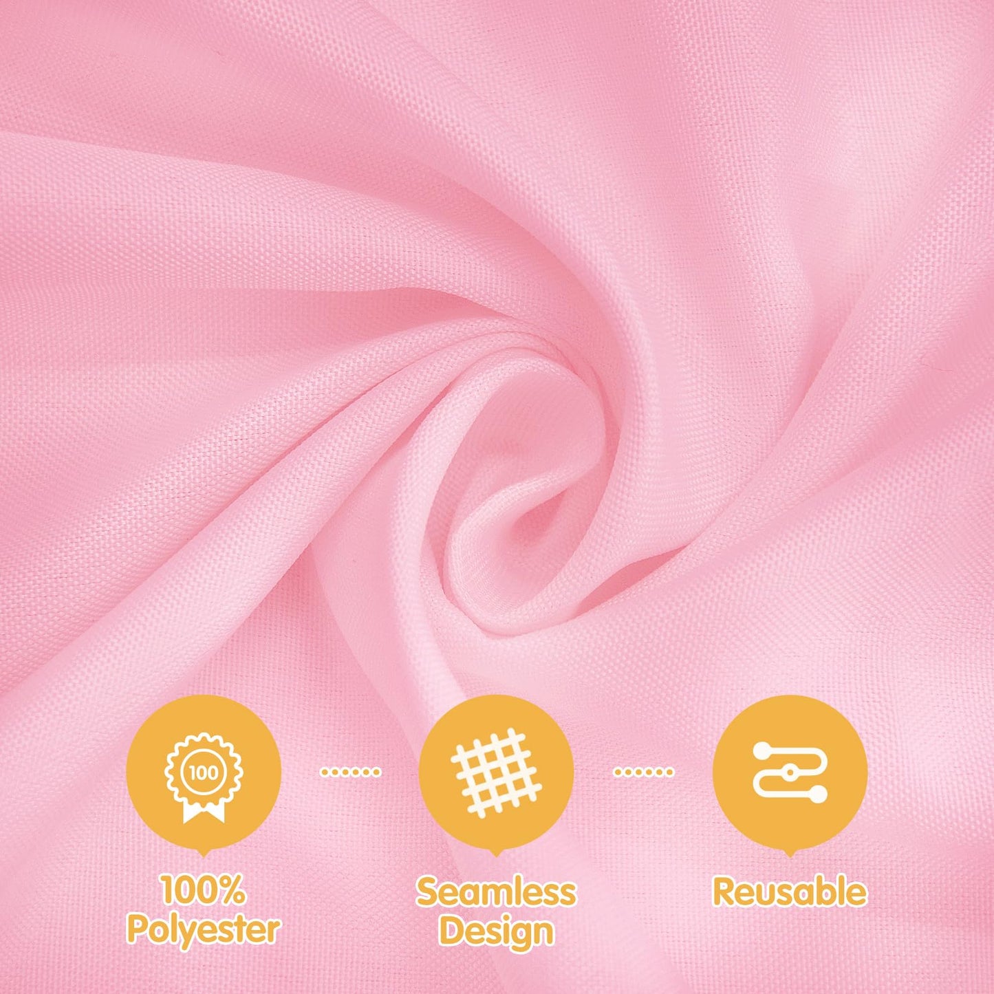 BRILLMAX 8 Pack Pink Tablecloths 60 x 102 Inch for 6ft Rectangle Tables - 150 GSM Polyester Fabric, 15" Standard Drop, Water, Stain & Wrinkle Resistant Cloth Cover for Wedding Banquet Dining Buffet