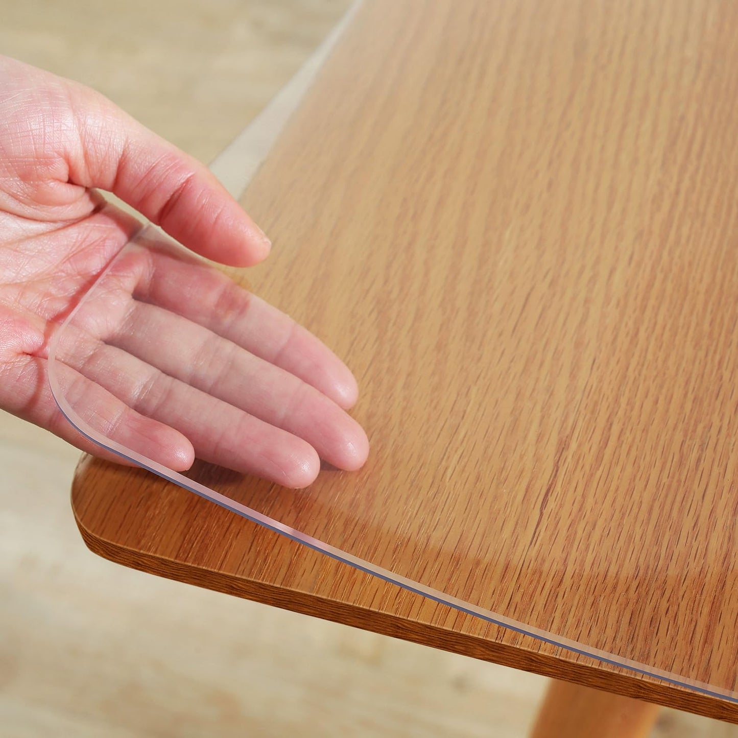 Warmstar Clear Table Cover Protector 36 x 60 Inch, 2mm Thick Plastic Table Cover Rectangle,PVC Clear Table Protector,Desk Protector Mat for Kitchen, Dresser, Writing Desk，Dining Room Table