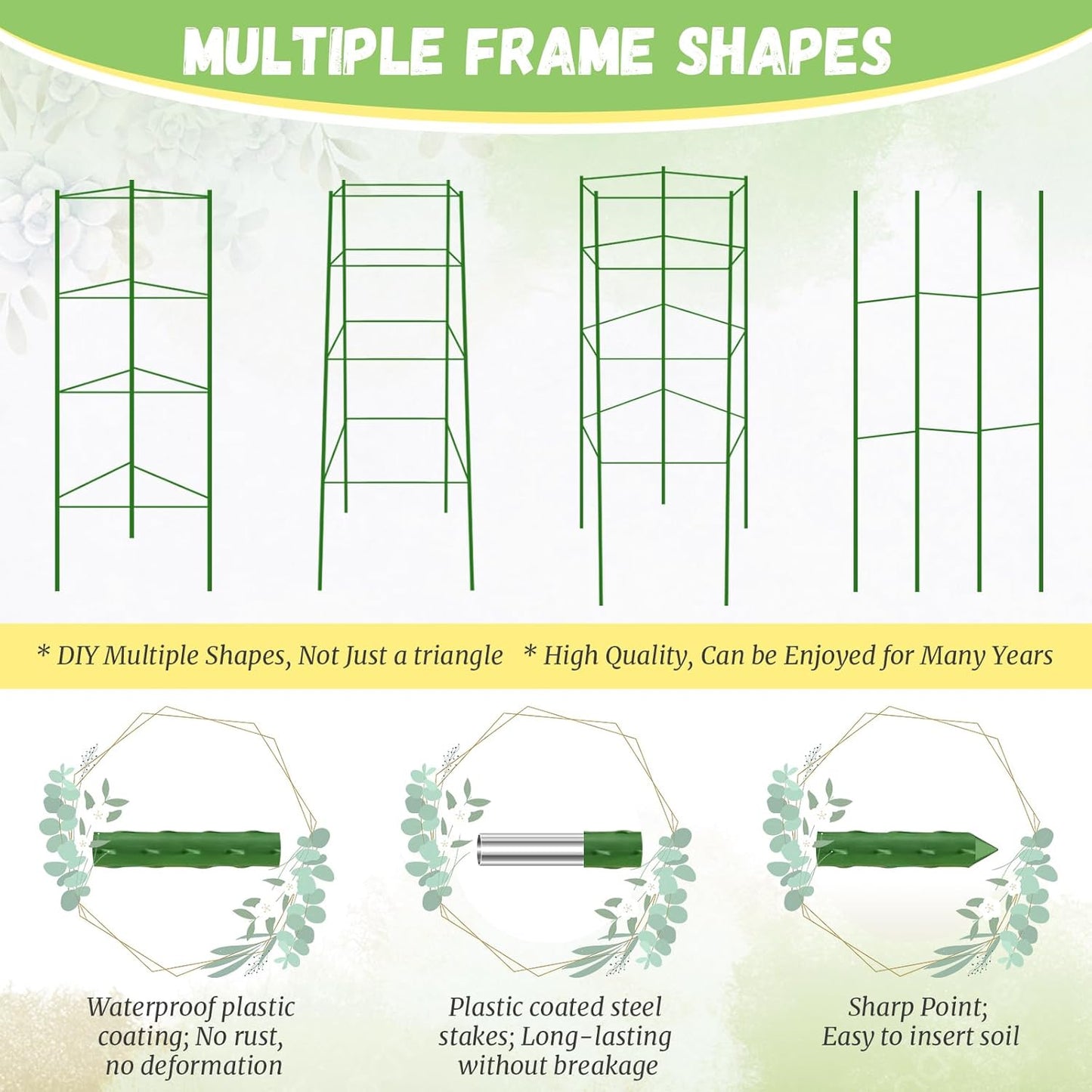 Legigo Tomato Cage - 6-Pack Garden Plant Support Up to 48 Inches | Ideal for Climbing Vegetables & Flowers