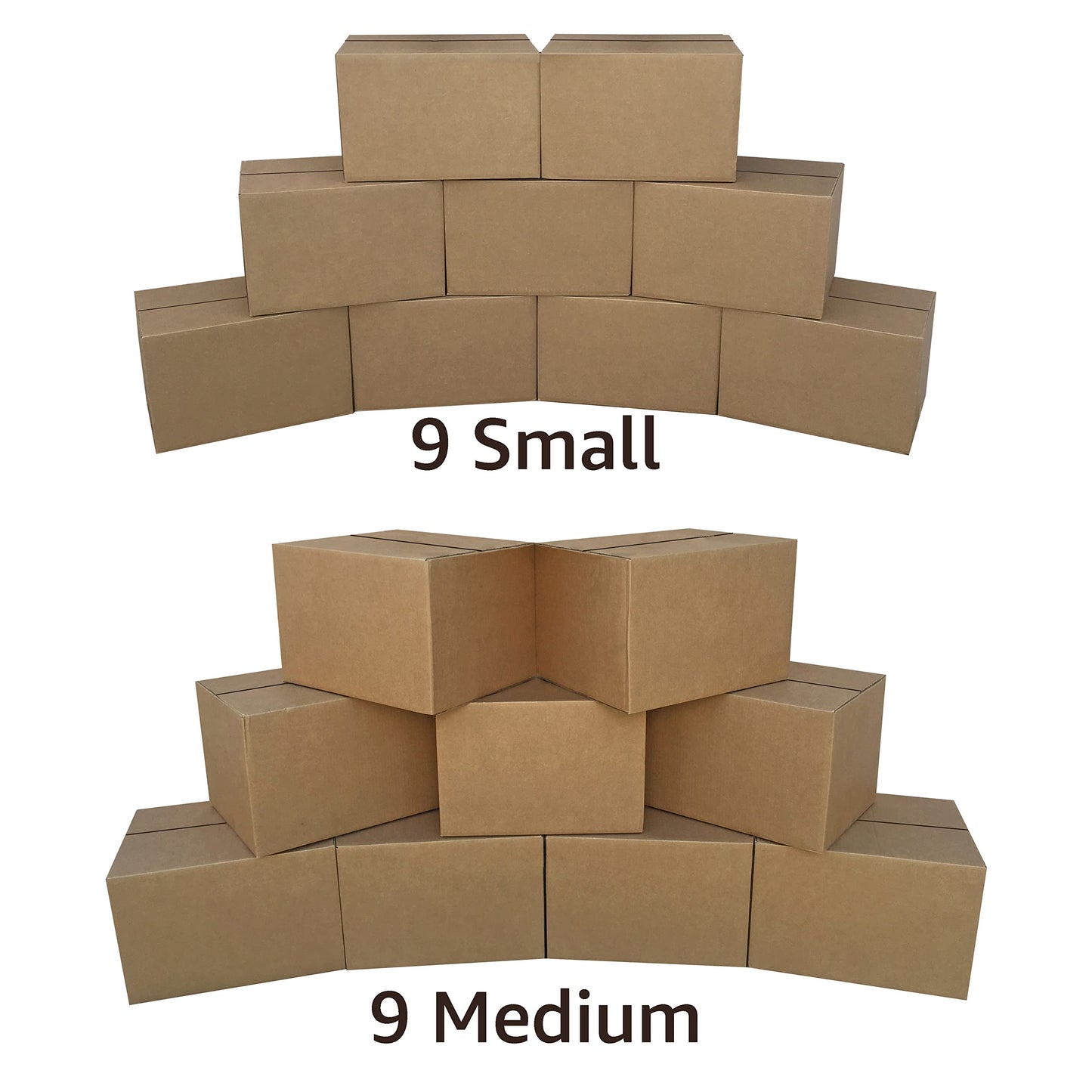 UBMOVE Basic Moving Boxes Kit #1, 1 to 2 Bedroom Kit, 18 Boxes and Supplies, Small Spaces Moving Kit, Packaging & Storage Boxes, Bubble Roll, Tape, Packing Paper, Apartment Moving Supplies