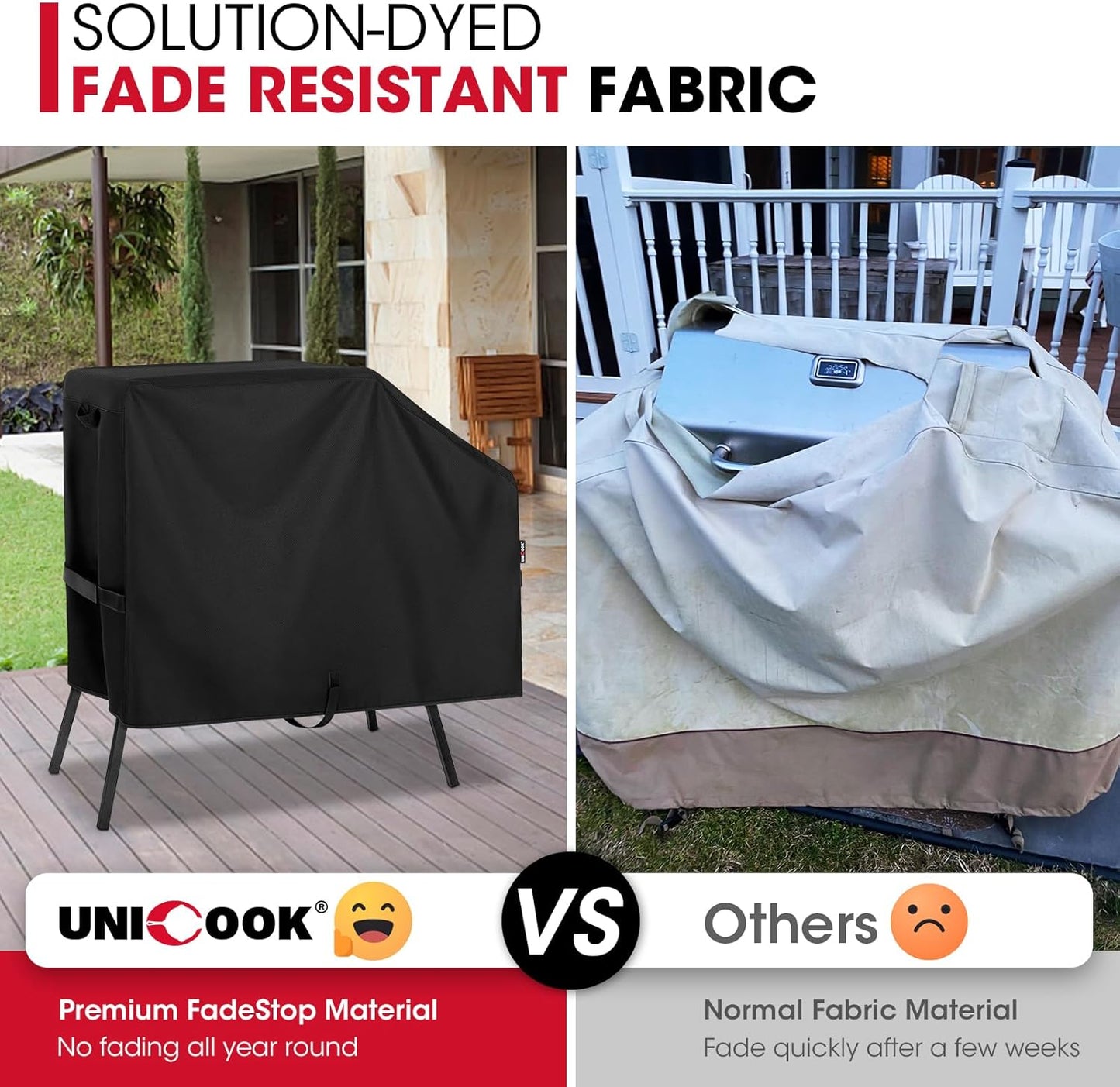 Unicook Heavy-Duty Waterproof Griddle Cover - Fits 22" & 17" Blackstone Griddles | Hood & Stand Included